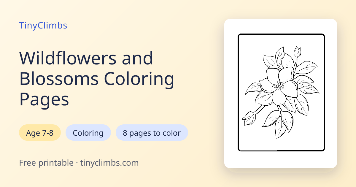 Wildflower Coloring Pages — Free Printable | TinyClimbs